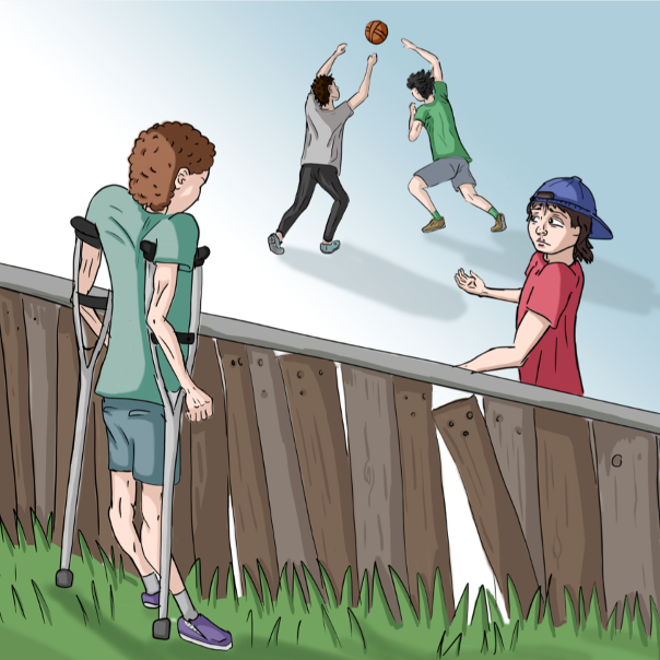 Пациент с миодистрофией Дюшенна в подростковом возрасте