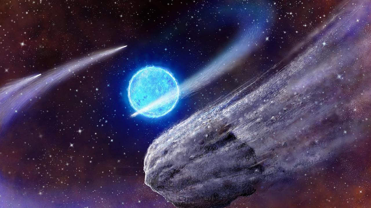 Космос звезды кометы