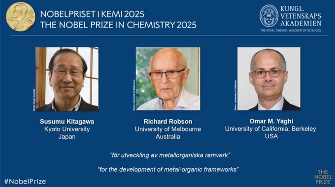 Нобелевскую премию по химии 2025 года присудили за металлоорганические каркасы