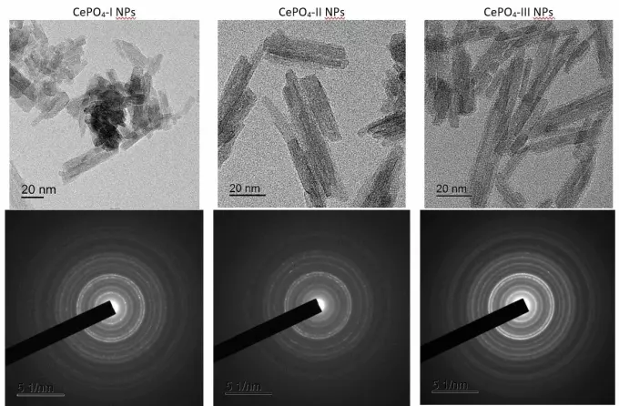Изображения наночастиц под просвечивающим электронным микроскопом