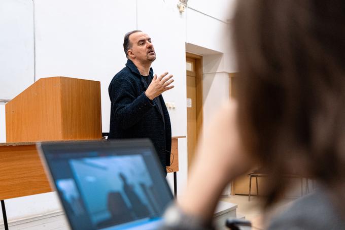 Выступление перед студентами СГУ